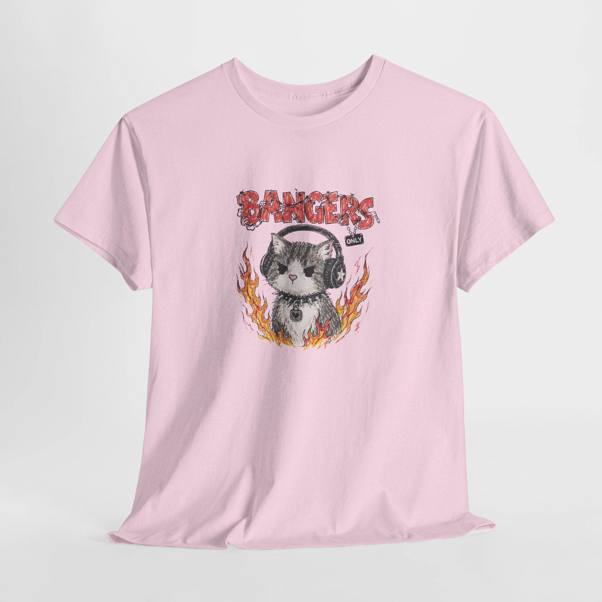 Bangers Only Cat T-Shirt — Funny Cat Music Lover Tee